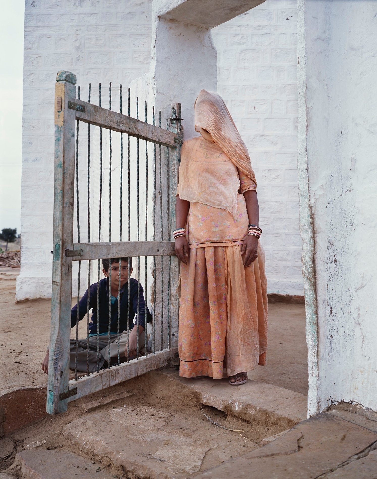 Gulab and her son - Rajasthan - India. 